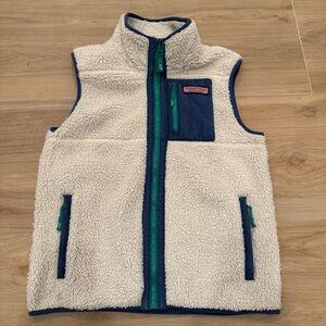 Vineyard vines Sherpa high like fleece vest Boys XL